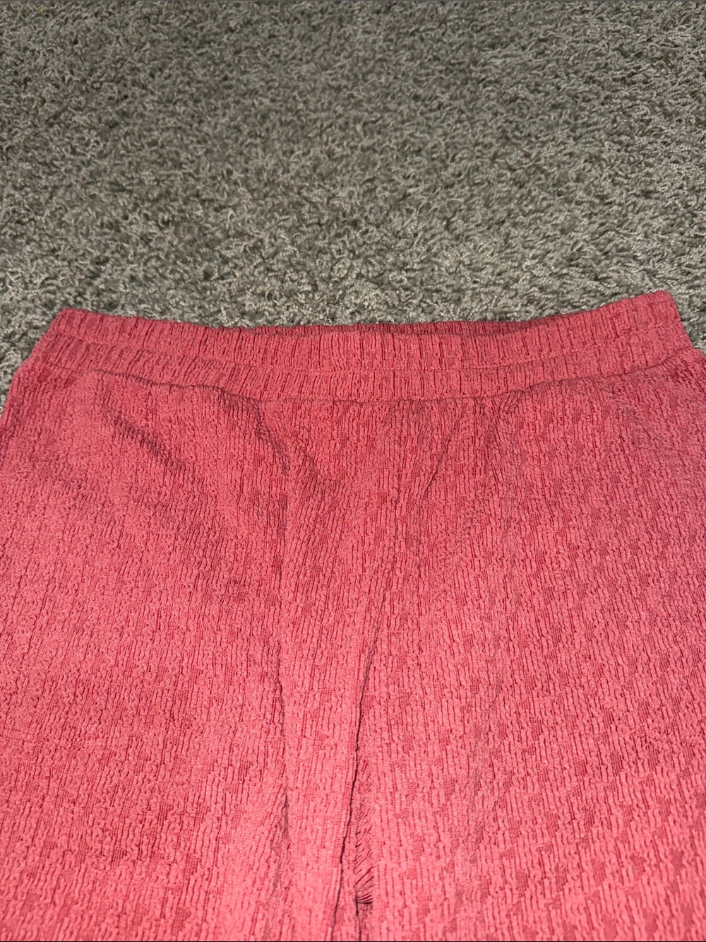 Women’s Textured Wide Leg Pants (XL) - Picture 4 of 6